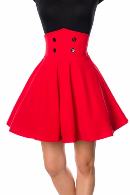 Retro korte swing rok rood